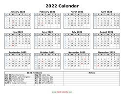 free download printable calendar 2022 in one page clean