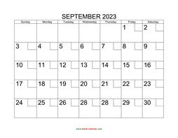 printable september 2023 calendar check boxes