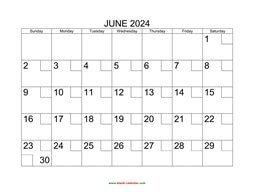 printable june 2024 calendar check boxes