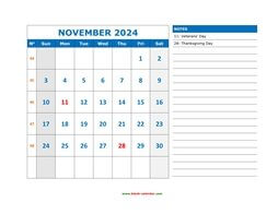 printable november 2024 calendar