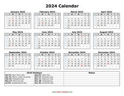 Free Download Printable Calendar 2024 with check boxes