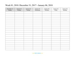 weekly calendar 2018 template 06