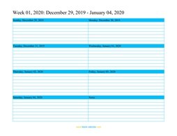 weekly calendar 2020 template 01
