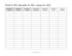 weekly calendar 2022 template 06