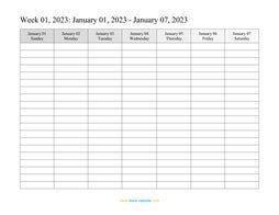 weekly calendar 2023 template 06