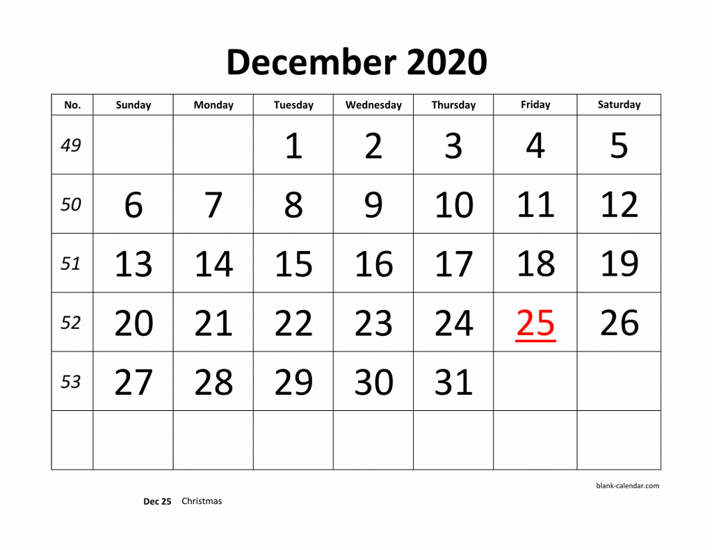 December, 2020