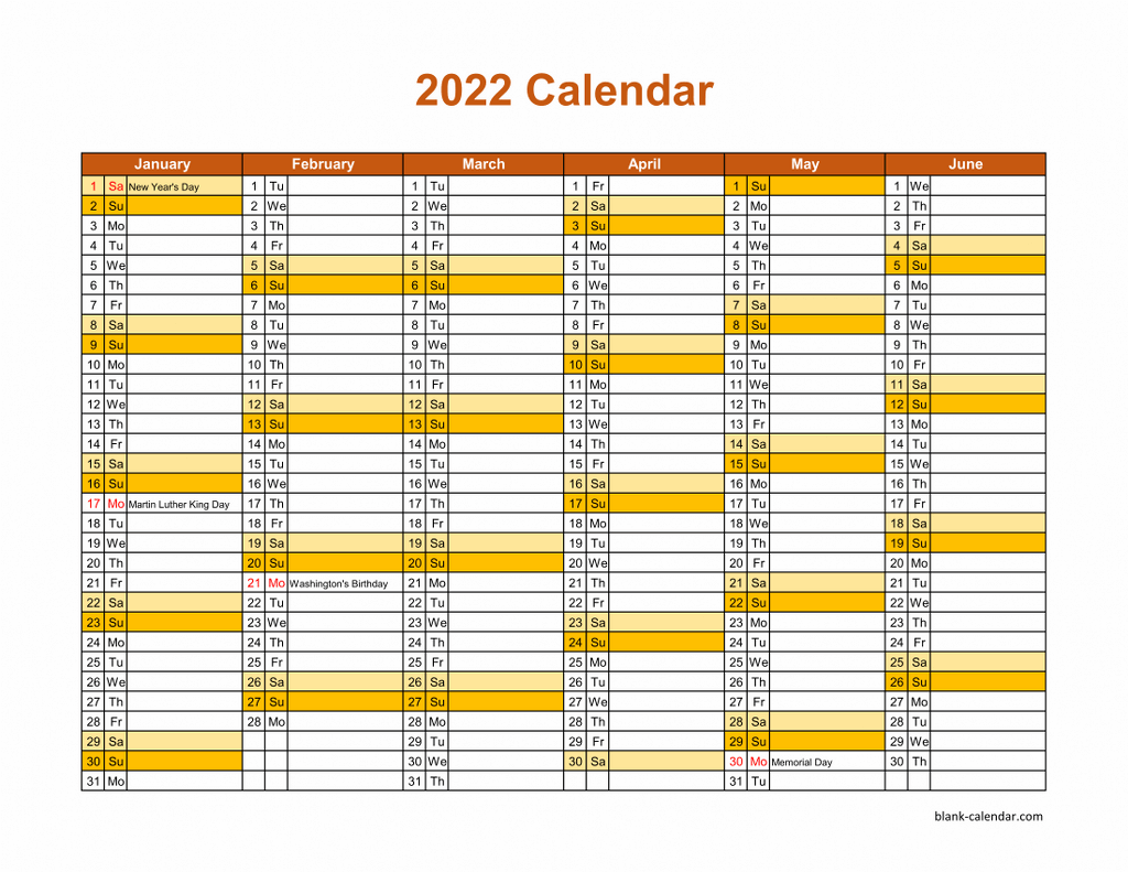 Printable Schedule