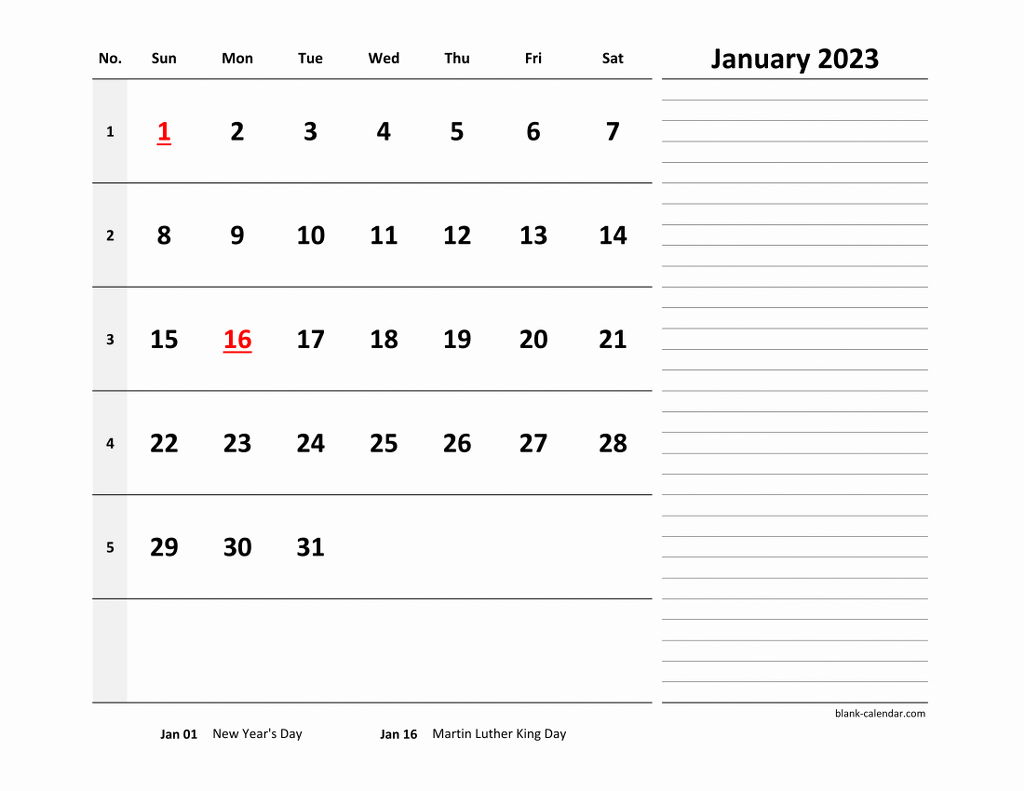 2023 Excel Calendars