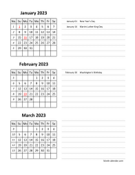 excel calendar 2023 3 months