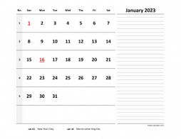 excel calendar 2023 larger print