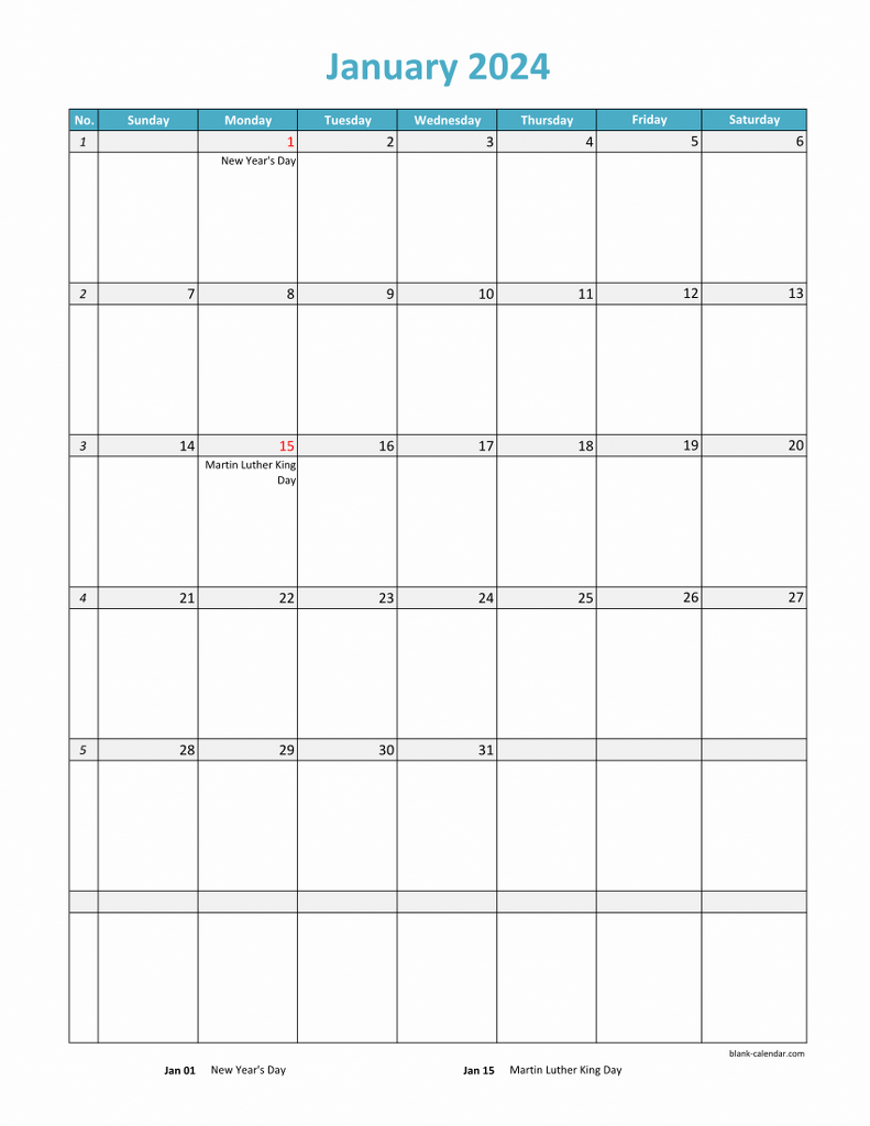 Monthly Calendar 202 … Free Printable Printable Pdf 2024 Calendar