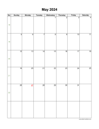 May 2024 Blank Calendar