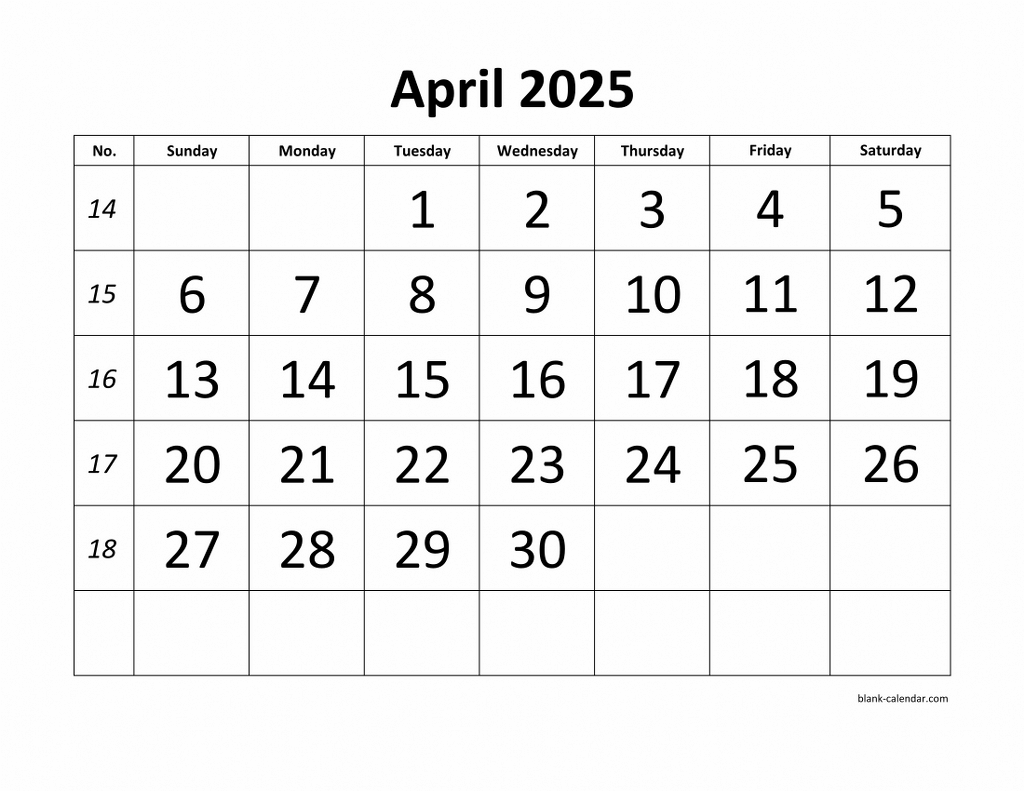 April 2025 Printable Calendars