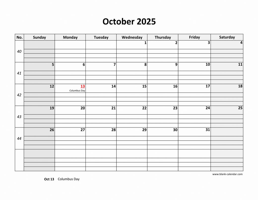 Calendar 2025 With Notes Space Britt Demetria