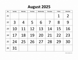 August 2025 Printable Calendars