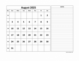 August 2025 Printable Calendars