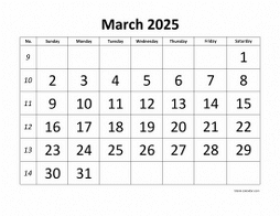 March 2025 Printable Calendars