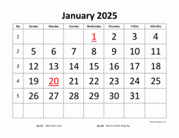 Printable 2025 Calendars