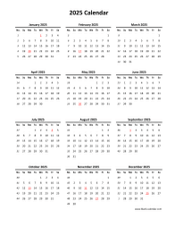 Blank Calendar 2025 (vertical)