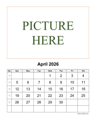 April 2026 Printable Calendars