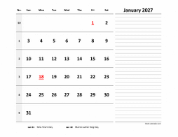excel calendar 2027 larger print