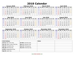 yearly calendar 2018 template 02