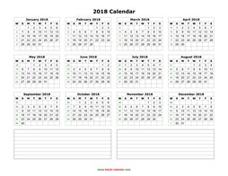 yearly calendar 2018 template 04