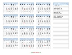 yearly calendar 2019 template 03