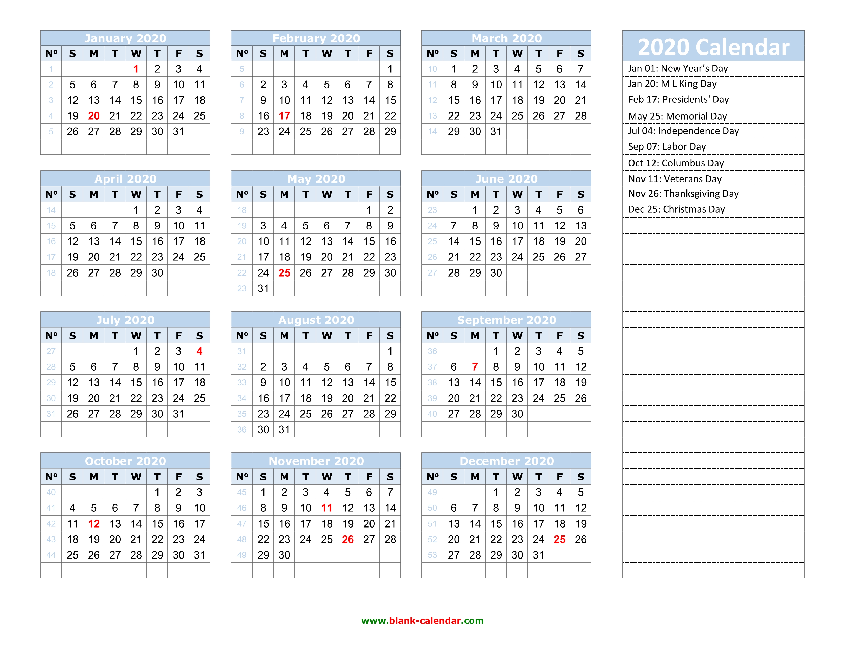 2020 Yearly Calendar Yearly Calendar Calendar Calendar Template Images