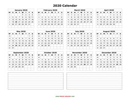 yearly calendar 2020 template 04