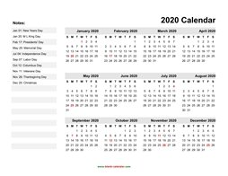 yearly calendar 2020 template 06