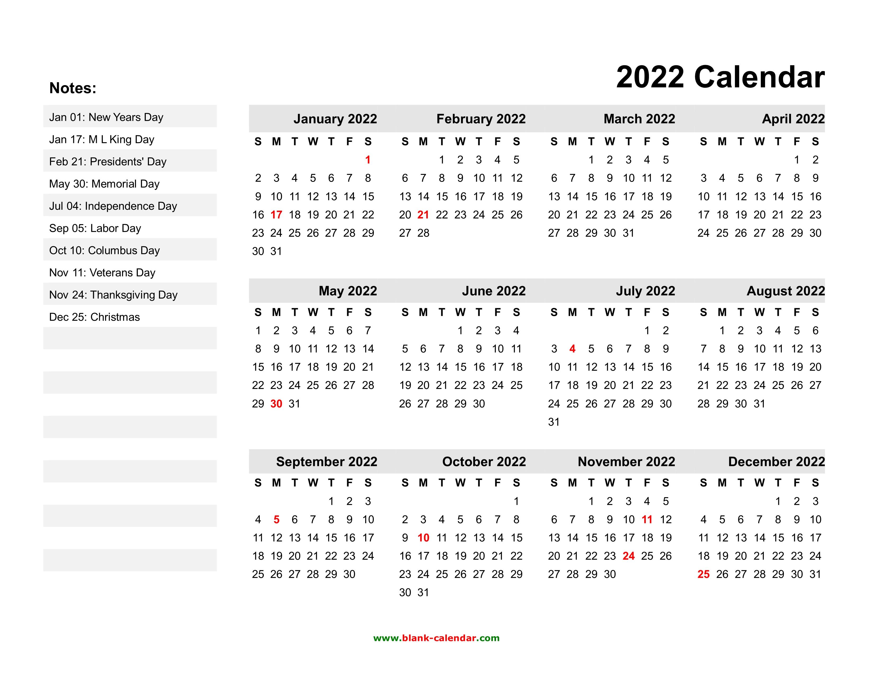 calendar 2022 download free
